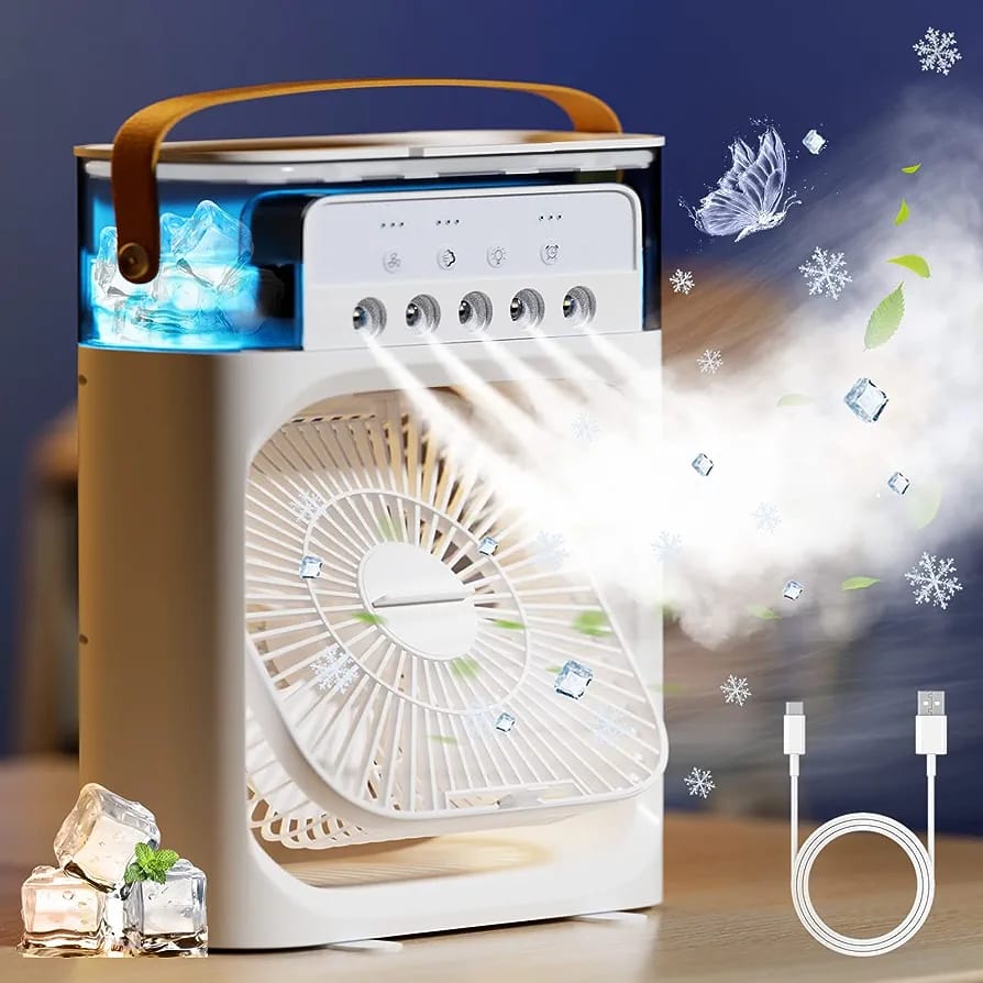 MINI AIRE PORTÁTIL HUMIDIFICADOR 3 EN 1